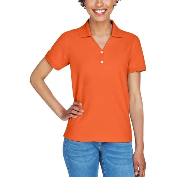 Devon & Jones Ladies' Short-Sleeve Y-Collar Polo Shirt
