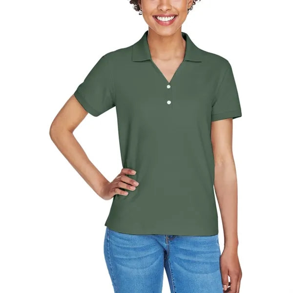 Devon & Jones Ladies' Short-Sleeve Y-Collar Polo Shirt