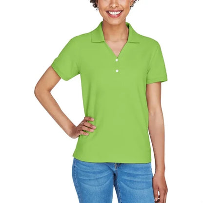 Devon & Jones Ladies' Short-Sleeve Y-Collar Polo Shirt