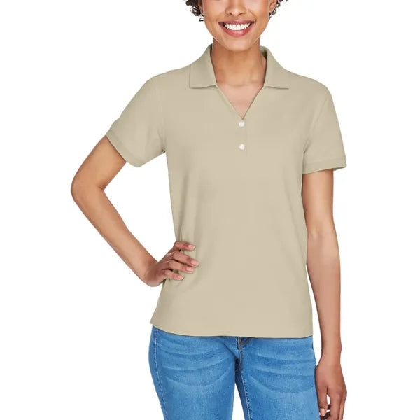 Devon & Jones Ladies' Short-Sleeve Y-Collar Polo Shirt