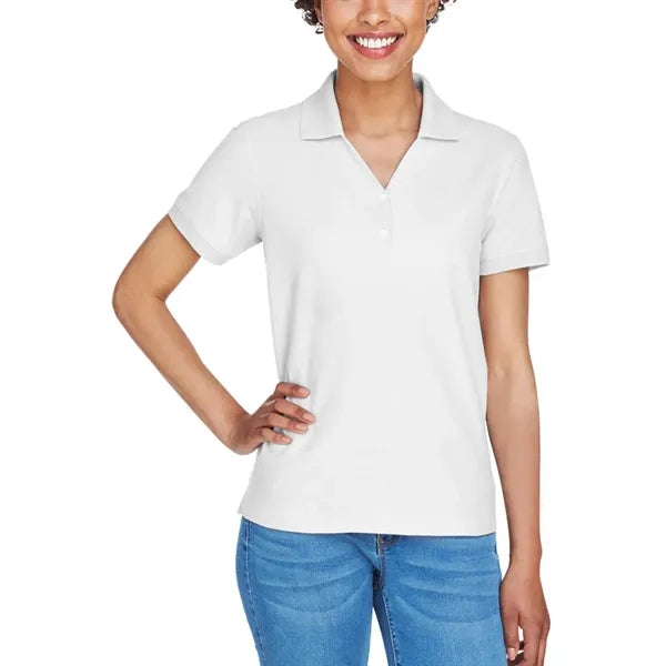 Devon & Jones Ladies' Short-Sleeve Y-Collar Polo Shirt