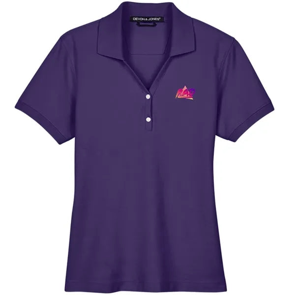 Devon & Jones Ladies' Short-Sleeve Y-Collar Polo Shirt