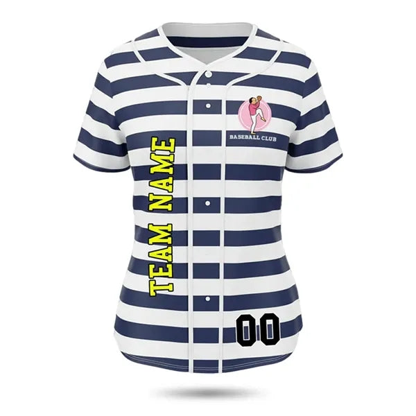 Women's Sublimated Birdseye Mesh Full-Button Baseball Jersey