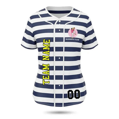 Women's Sublimated Birdseye Mesh Full-Button Baseball Jersey