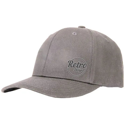 Premium Washed Cotton 6 Panel Cap - High, Medium, or Low