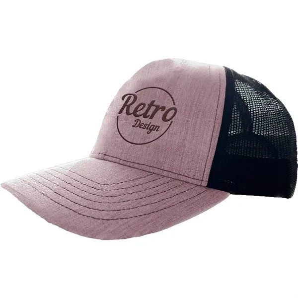Heathered Cotton 6-Panel Mesh Snapback Cap