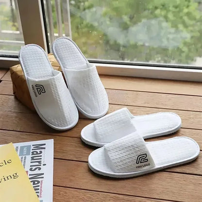 Waffle Slippers for Spa Party Guest Hotel and Travel