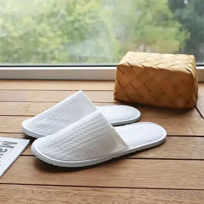 Waffle Slippers for Spa Party Guest Hotel and Travel