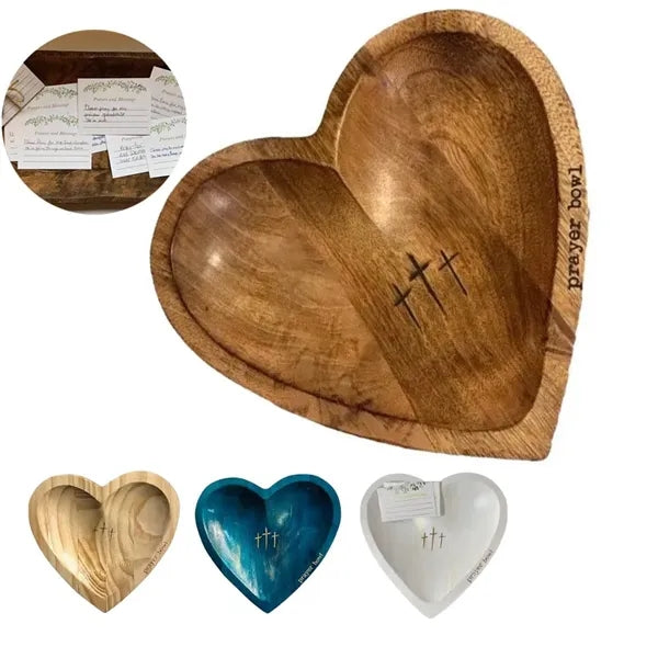 Wooden Heart Prayer Bowl
