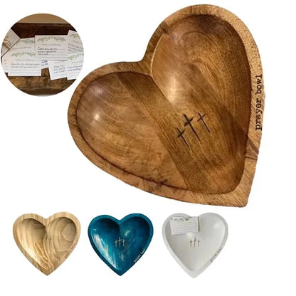 Wooden Heart Prayer Bowl