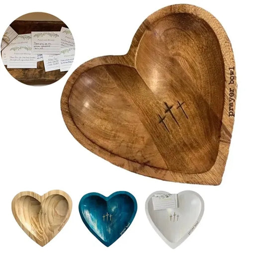 Wooden Heart Prayer Bowl