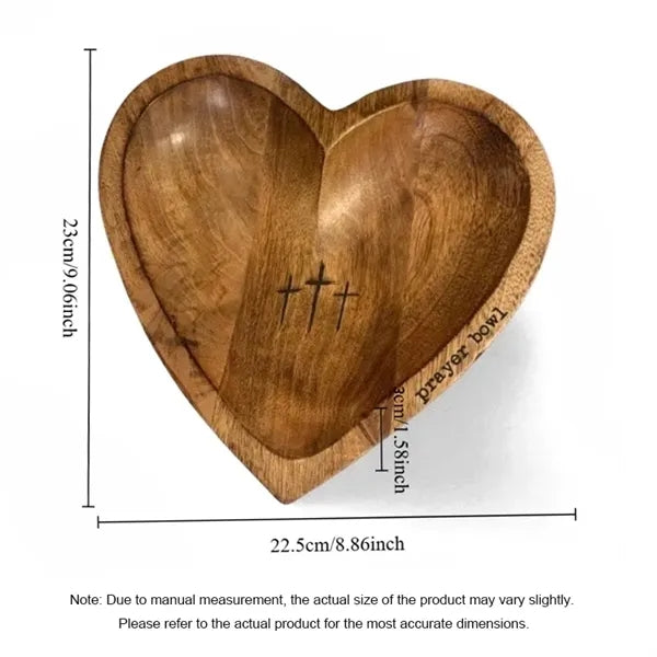 Wooden Heart Prayer Bowl