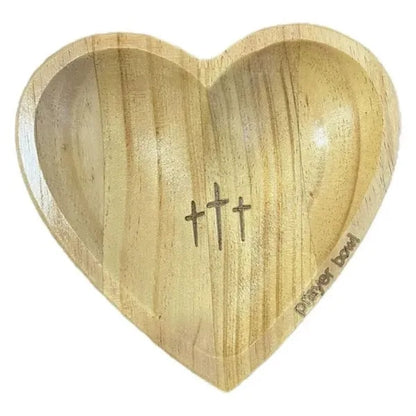 Wooden Heart Prayer Bowl