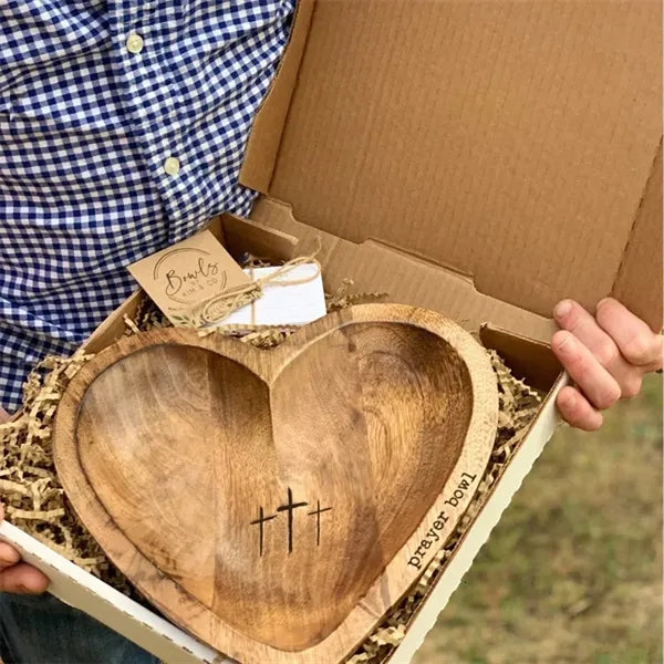 Wooden Heart Prayer Bowl