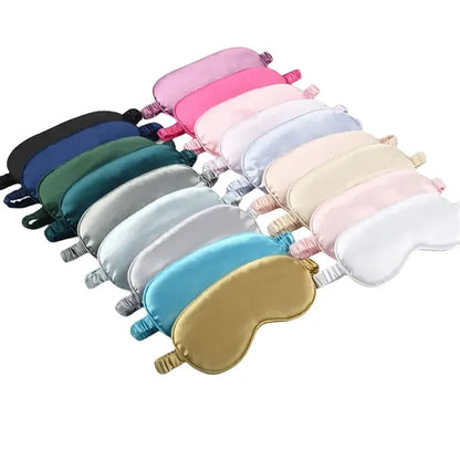 3PCS Faux Silk Pillowcase Eye Mask Headband Set