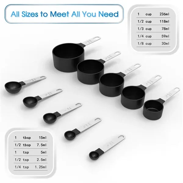 10 Pieces Measuring Cups and Spoons Set