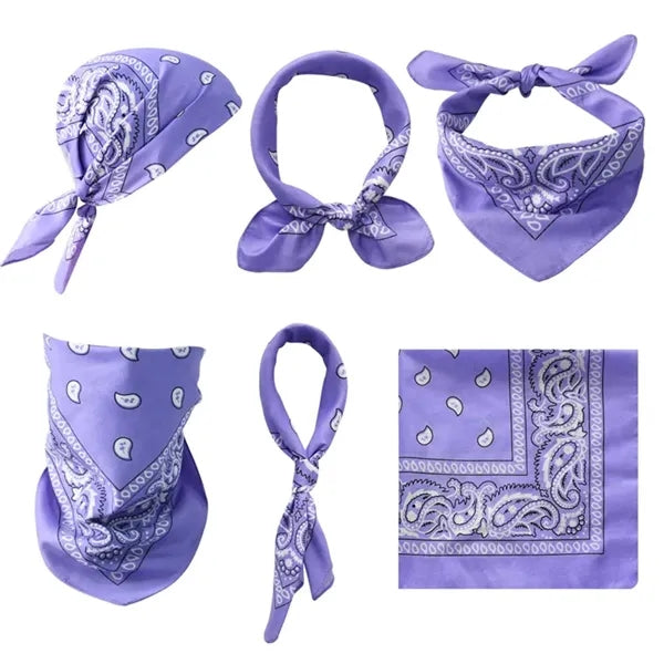 Paisley Print Head Wrap Scarf Wristband