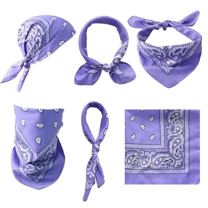 Paisley Print Head Wrap Scarf Wristband