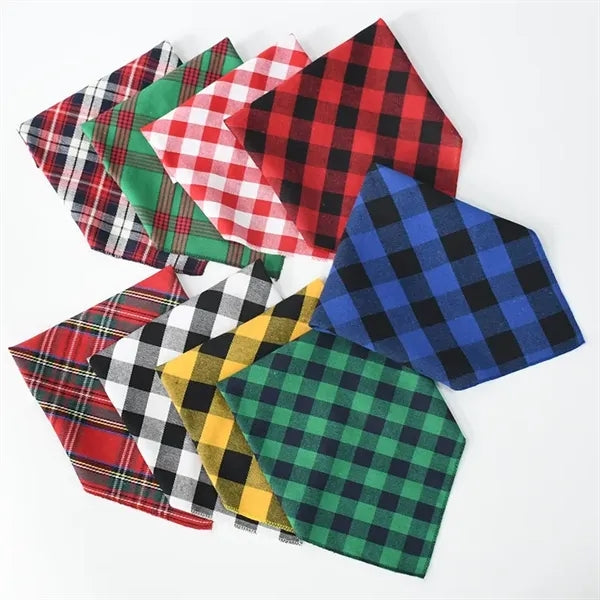 Classic Plaid Christmas Bandana for Dogs & Pets