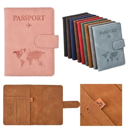 PU Leather Passport Holder Wallet for Travel