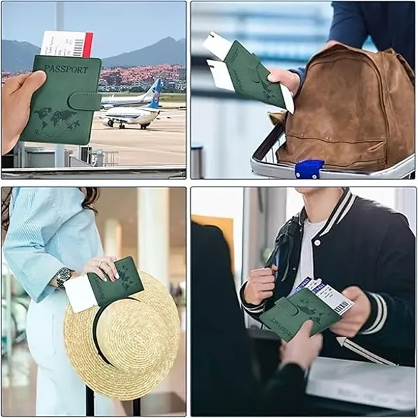 PU Leather Passport Holder Wallet for Travel