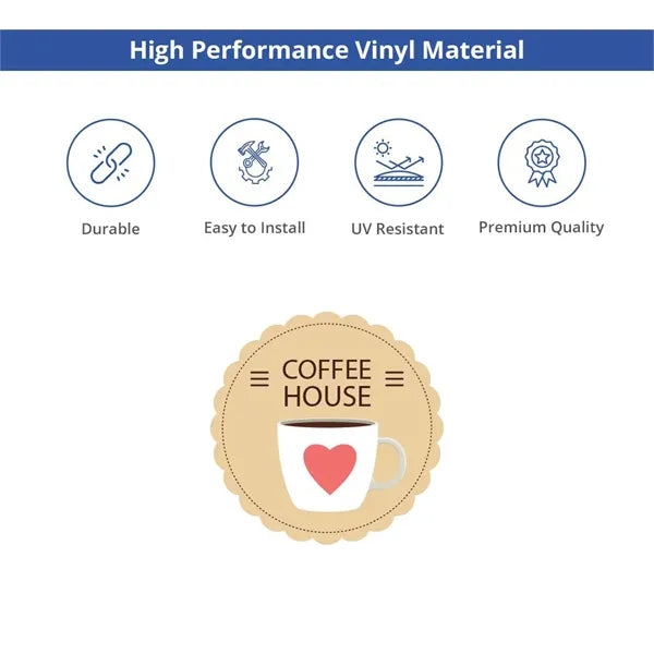 Die-Cut Window Decals (Opaque) - 12" x 12"