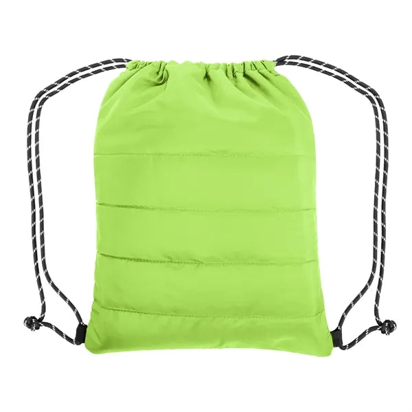Puffy Quilted Polyester Drawstring Bag