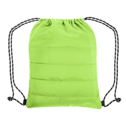 Puffy Quilted Polyester Drawstring Bag