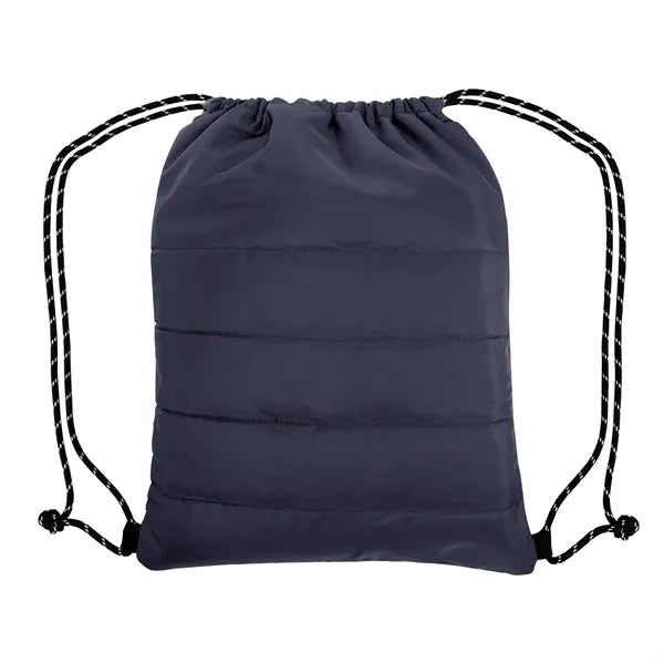 Puffy Quilted Polyester Drawstring Bag