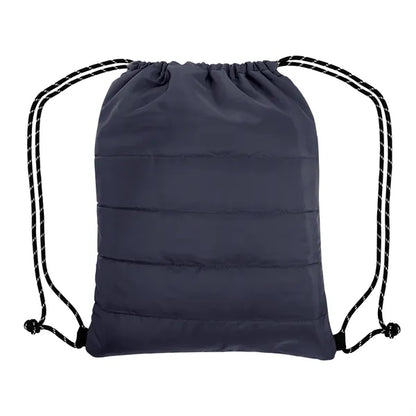 Puffy Quilted Polyester Drawstring Bag