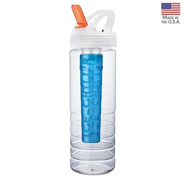 26 oz. PET Bottle with Flip Spout & Ice Stick