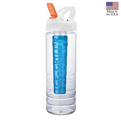 26 oz. PET Bottle with Flip Spout & Ice Stick