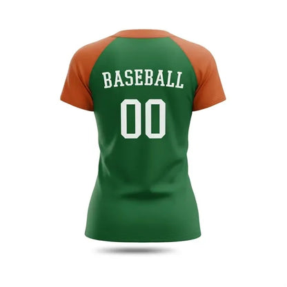 Women's Sublimation 2-Button Baseball Jersey-200G Interlock