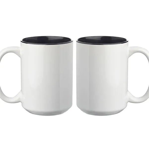 15 oz. Glossy Two-Tone Custom Photo Mug