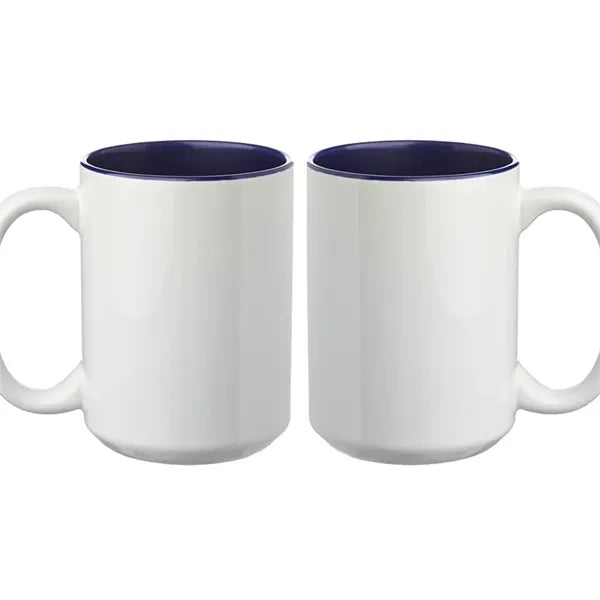 15 oz. Glossy Two-Tone Custom Photo Mug
