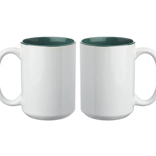 15 oz. Glossy Two-Tone Custom Photo Mug