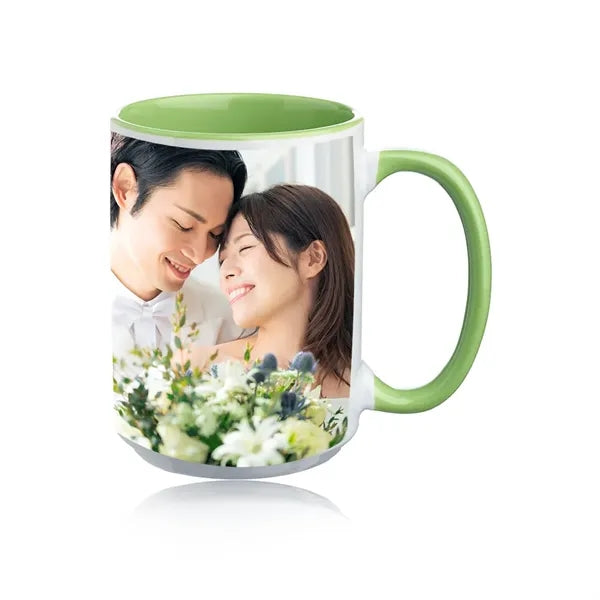 15 oz. Glossy Two-Tone Custom Photo Mug