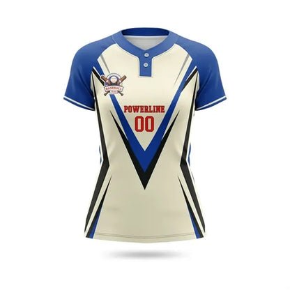 Women's Sublimated 2 Button Baseball Jersey Interlock