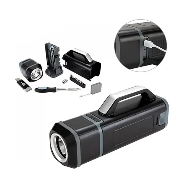 Multi Function Tool Kit with LED Flashlight Case