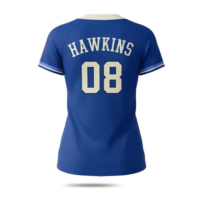 2-Button Women's Sublimated Baseball Jersey-150G Interlock