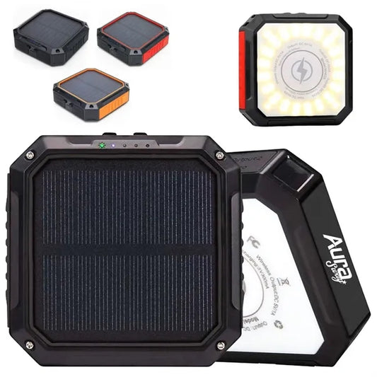 10000mAh Solar Power Bank with Light