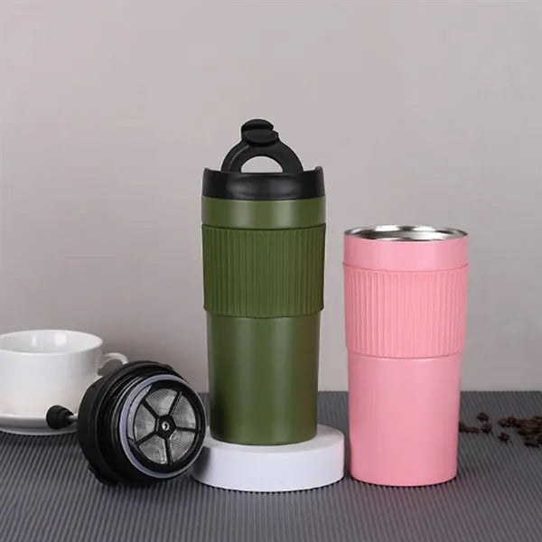 15oz. Stainless Steel French Press Travel Mug