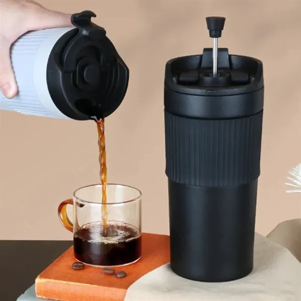 15oz. Stainless Steel French Press Travel Mug