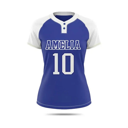 Women's SublimatedBirdseye Mesh 2-Button Baseball Jersey