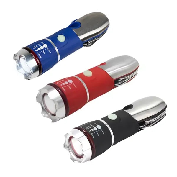 Durable Flashlight with Integrated Essential Tools