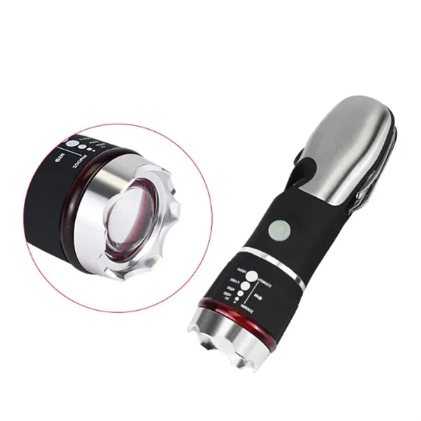 Durable Flashlight with Integrated Essential Tools