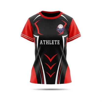 Women's Crew Neck Baseball Jersey Sublimated