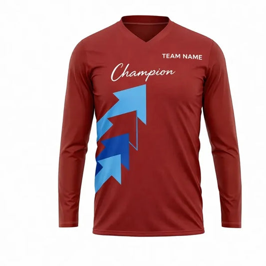 V Neck Sublimated Long Sleeve Soccer Jersey ( Unisex )