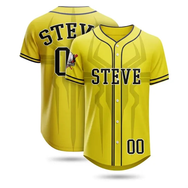 Men's Sublimated UPF DriFit Full-Button Baseball Jersey