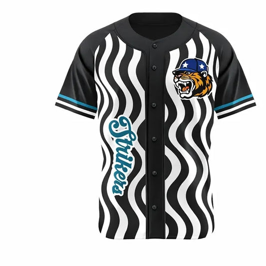 Unisex Sublimated Baseball Jersey Pinhole Full Button
